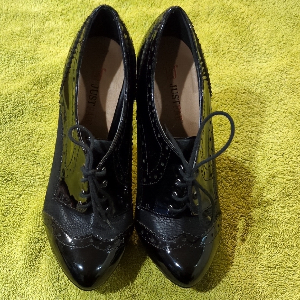 JustFab Black Patent Heels